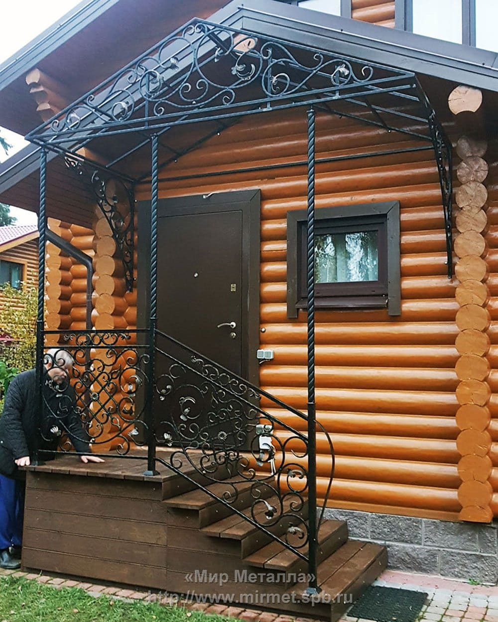 Кованый козырёк и перила Кованый козырёк и перила